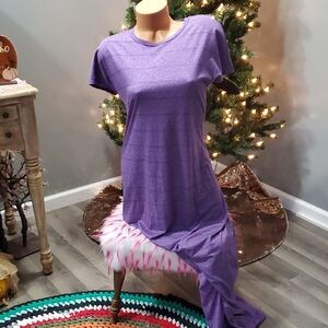LuLaRoe heathered stripe long maxi dress S NWOT